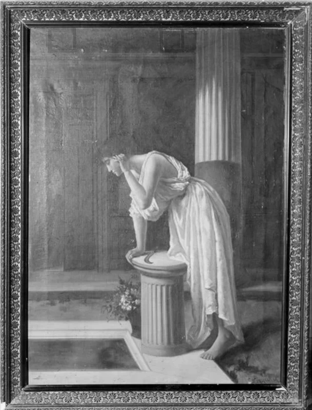  6-Francesco Coppola Castaldo-interno con figura femminile  - Amalfi, Salerno 